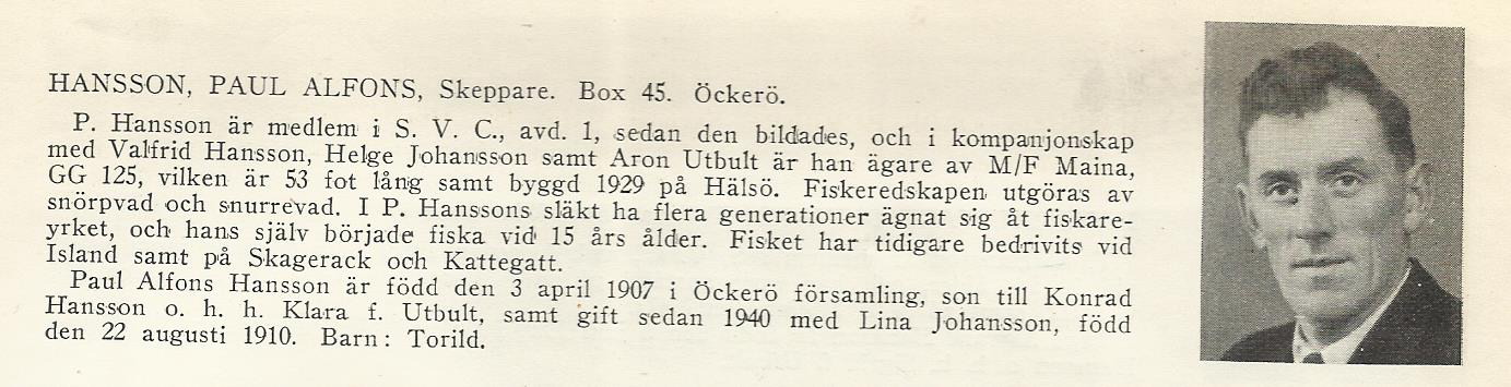 Hansson Paul Alfons