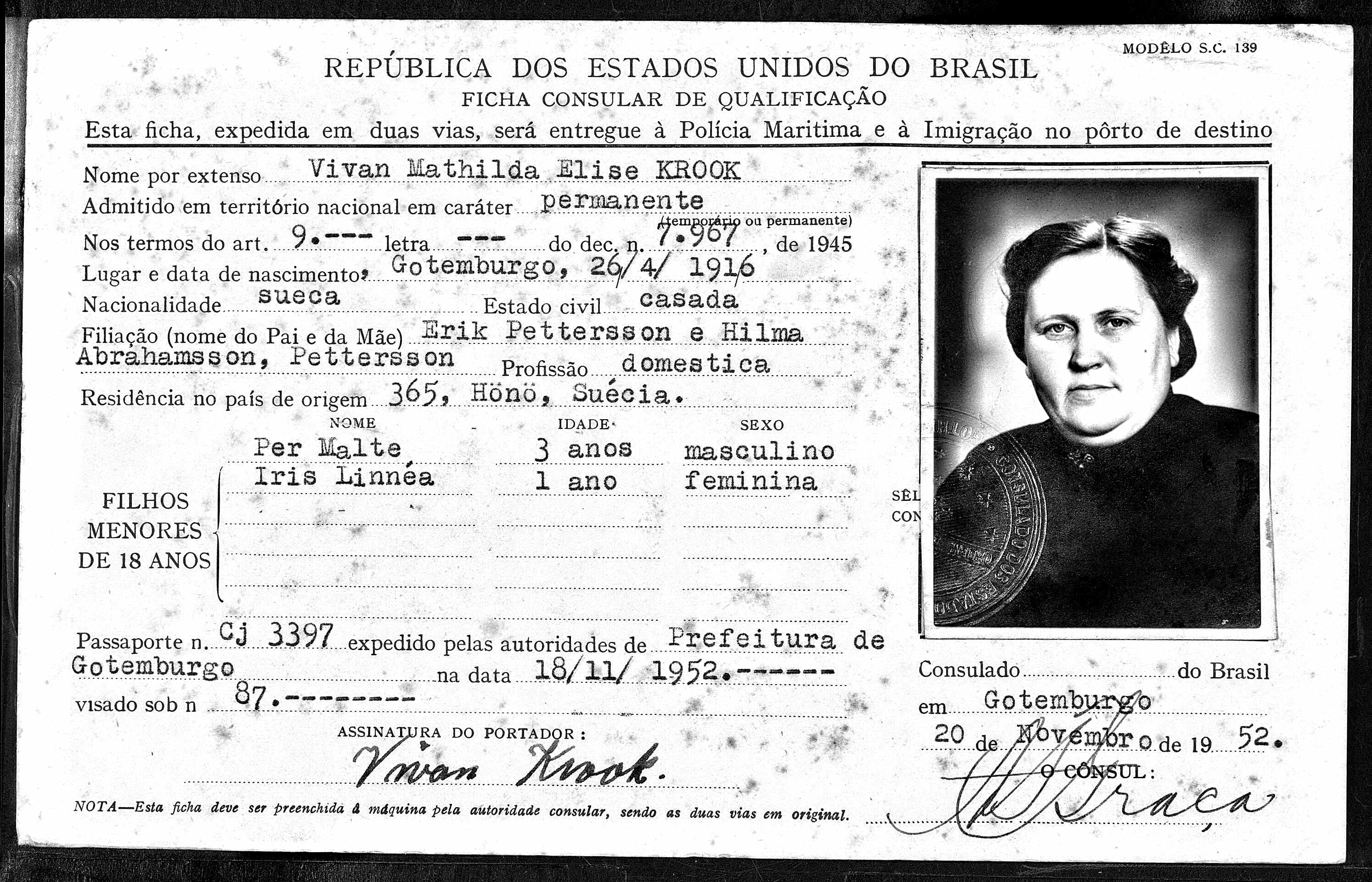Rio de Janeiro Brasilien immigrationskort 19001965(2)(1)