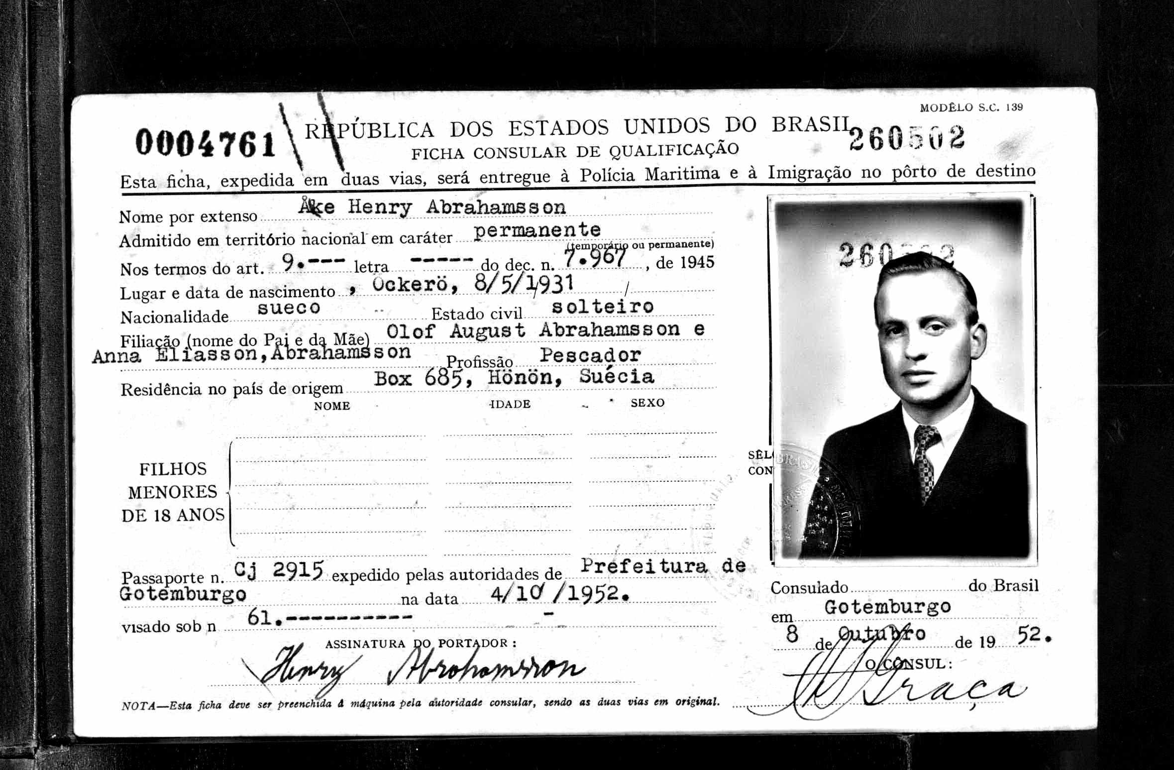 Rio de Janeiro Brasilien immigrationskort 19001965(3)(1)
