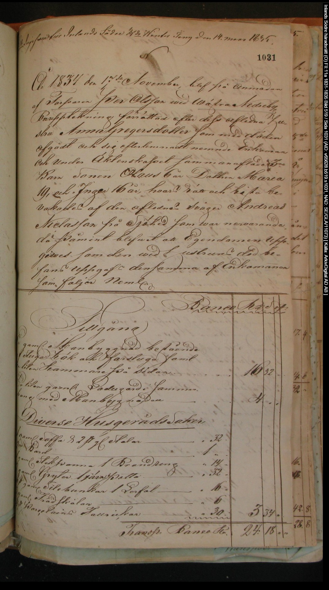 Inlands-Södre-häradsrätt-O-FII-11a-1831-1835-Bild-519-Sida-1031