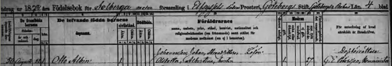 Albin Ahlberg född Solberga 1874