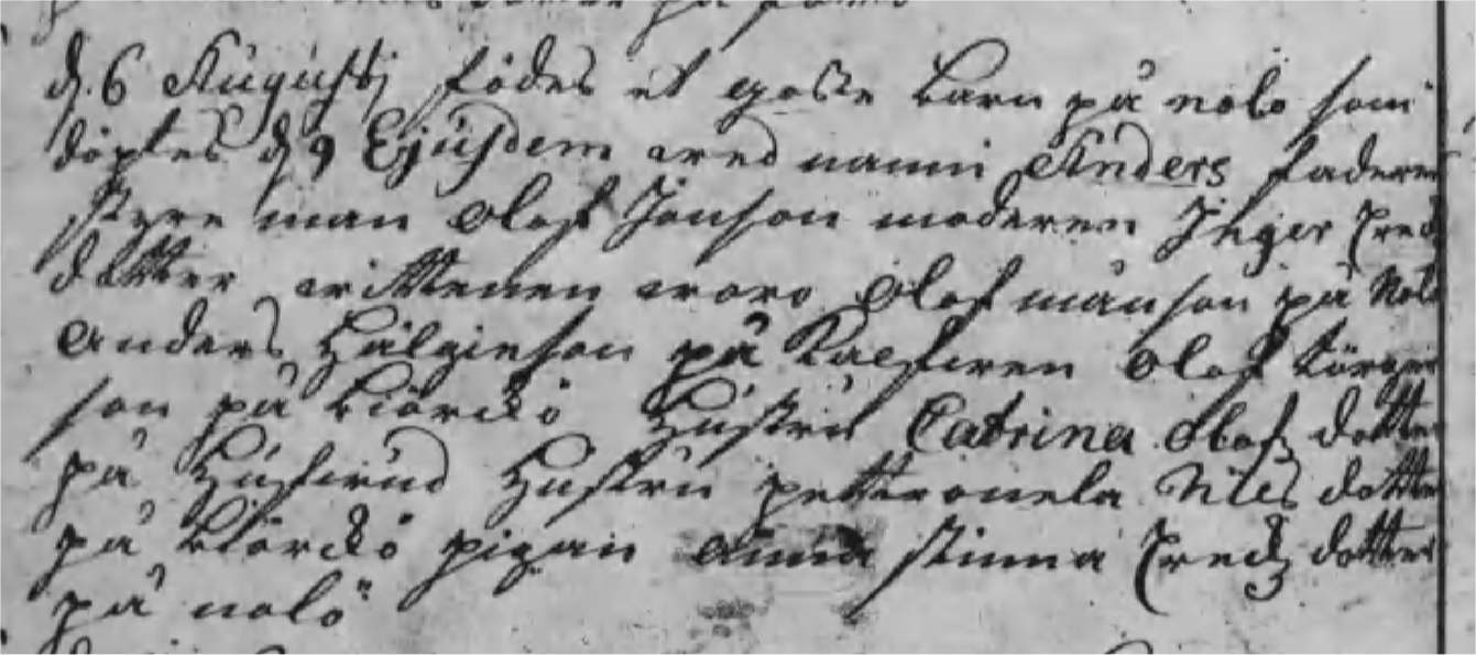 Dopboken Öckerö 1761