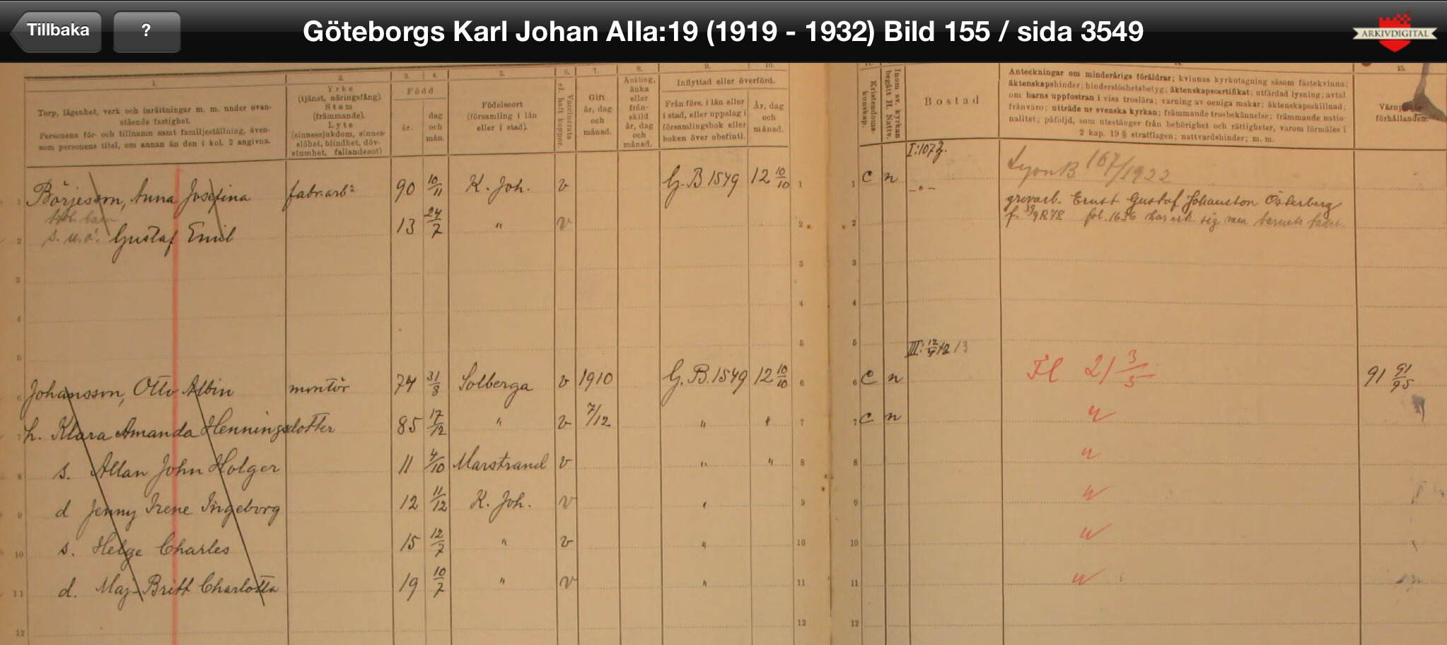 Husförhör Karl Johan A:19 Sid 3549
