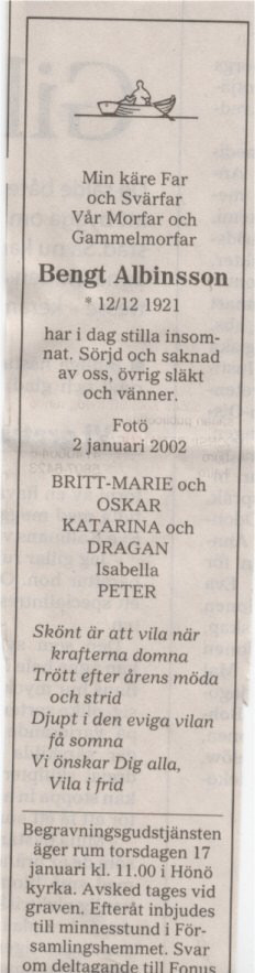 Bengt Olof Gustav Albinsson