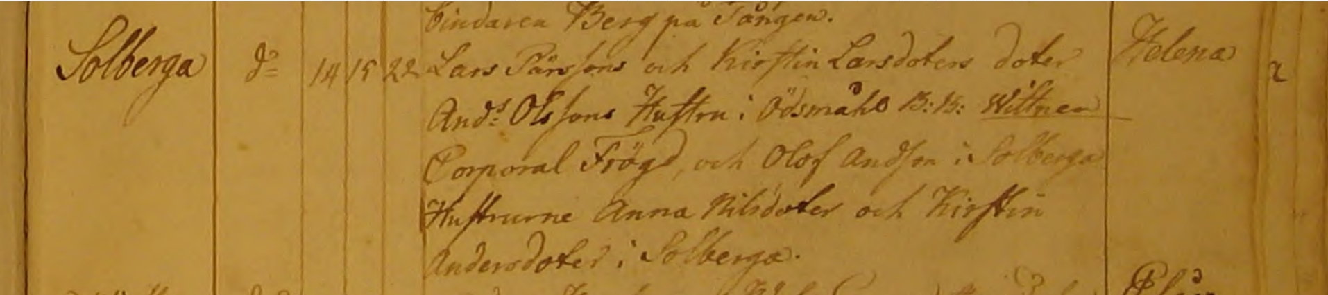 Födelseboken Solberga 1795