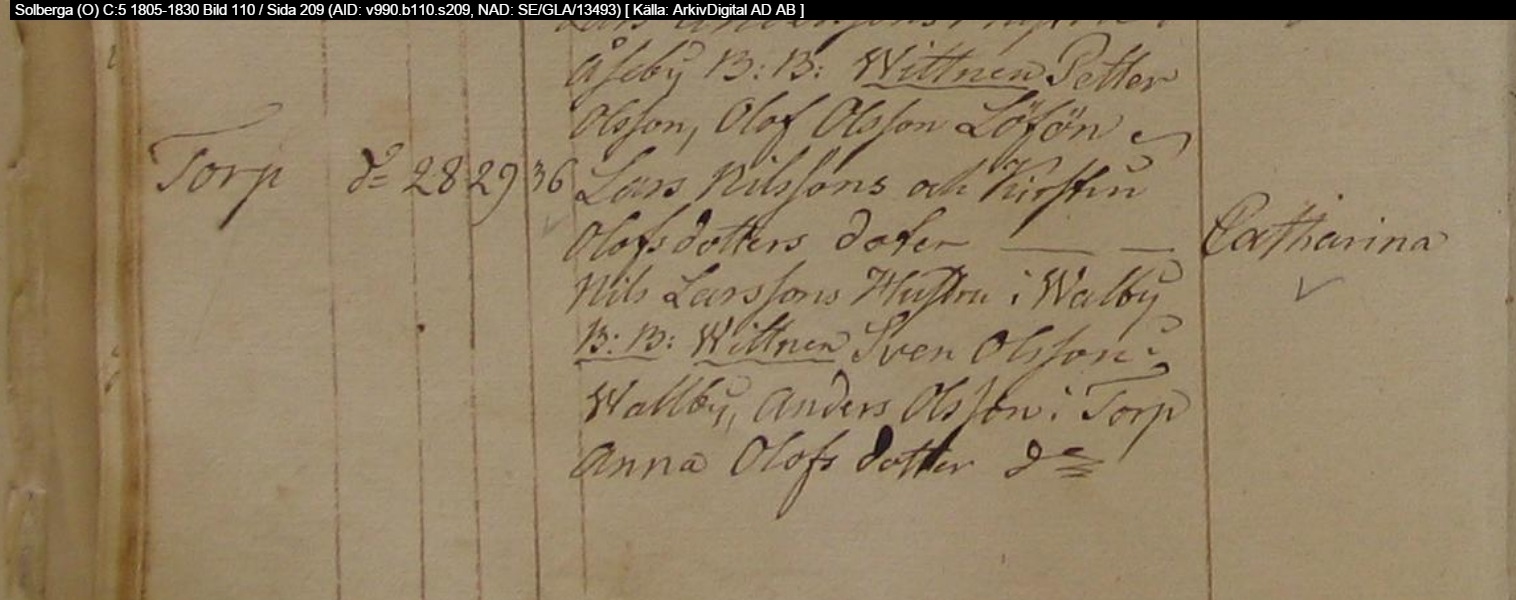 Födda 1822 Solberga C:5 sid 209