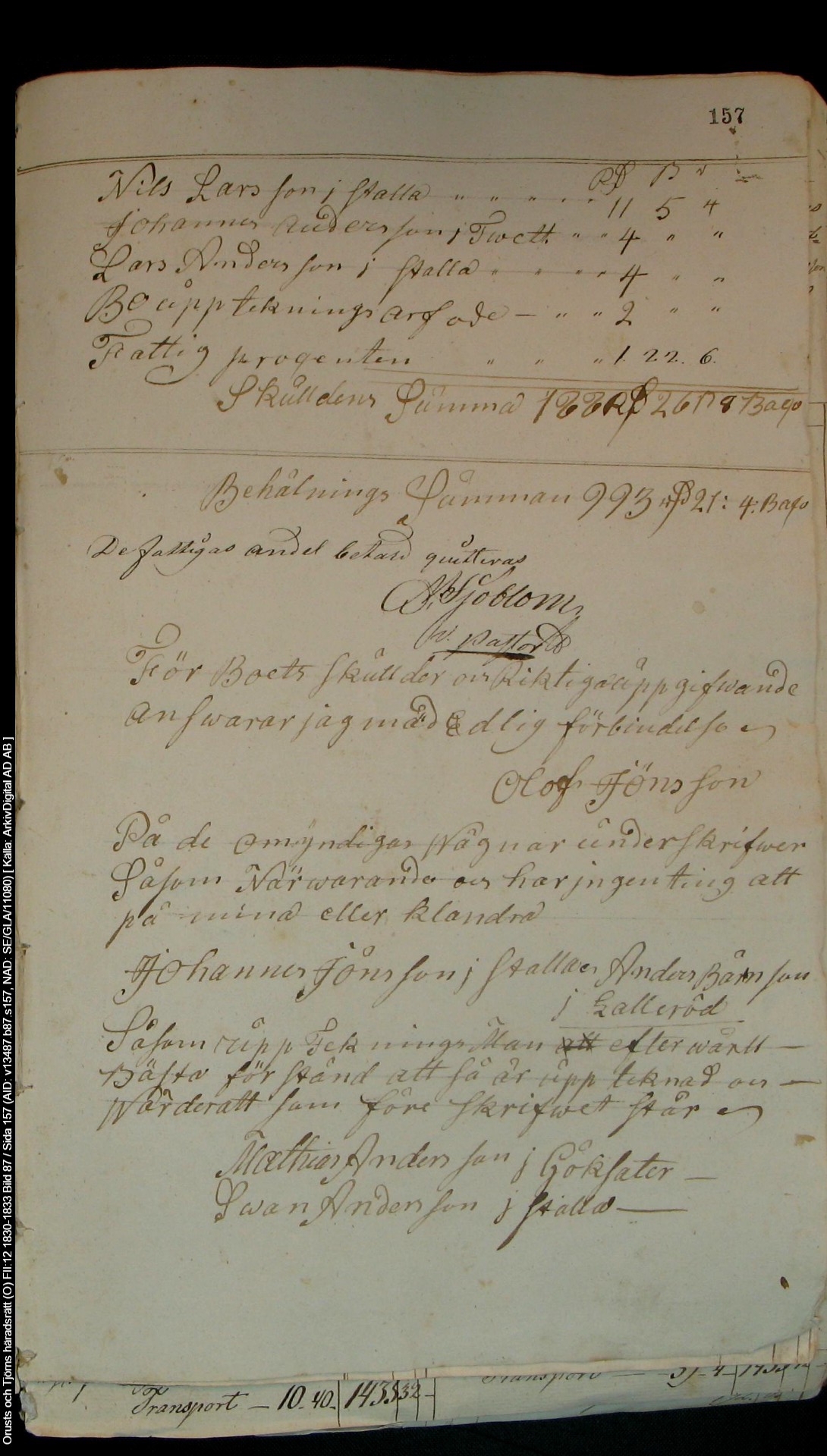 Orusts-och-Tjörns-häradsrätt-O-FII-12-1830-1833-Bild-87-Sida-157-2