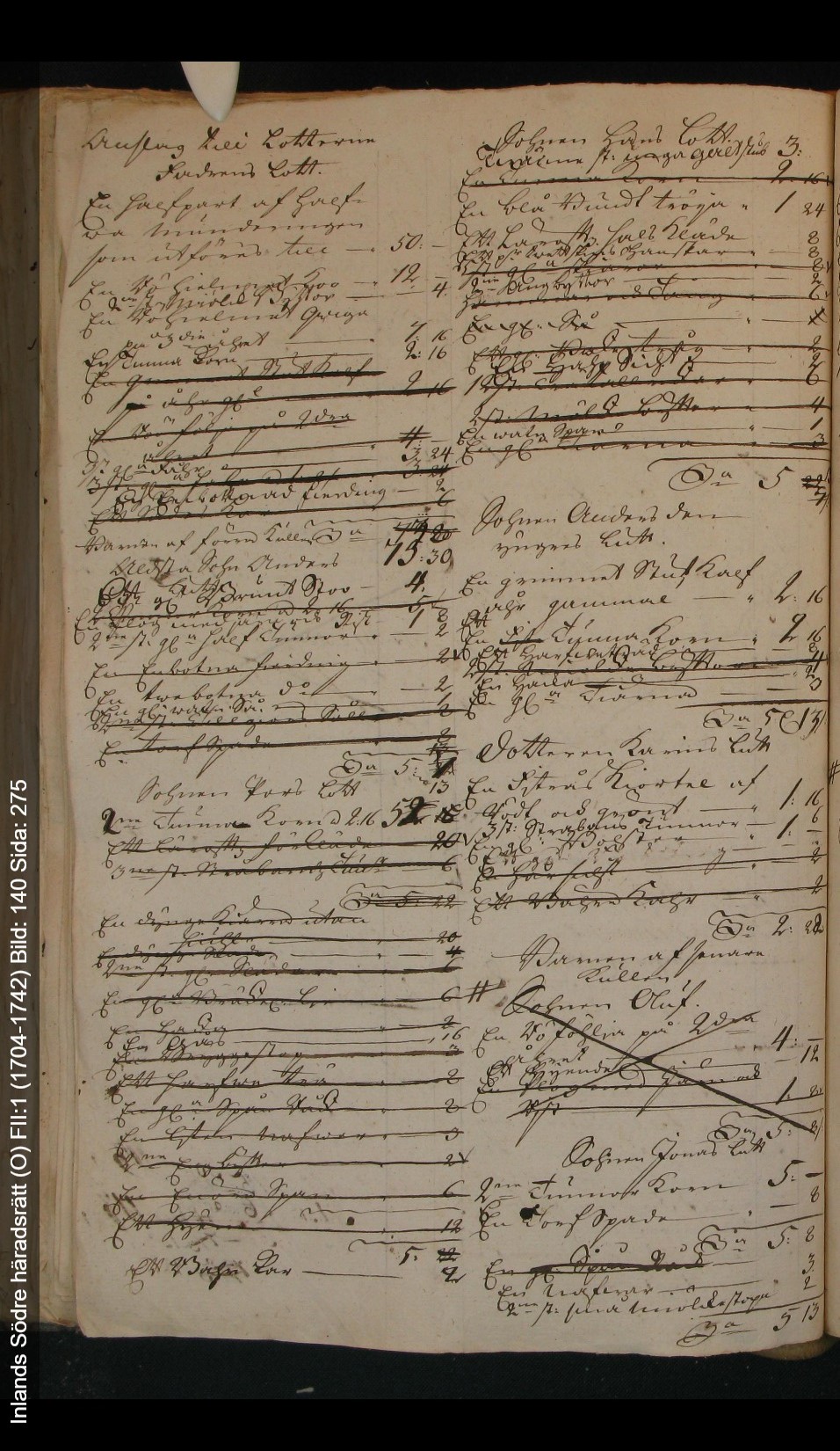 Inlands-Södre-häradsrätt-O-FII-1-1704-1742-Bild-140-Sida-274
