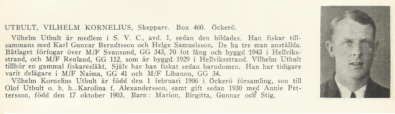 Utbult, Vilhelm Kornelius