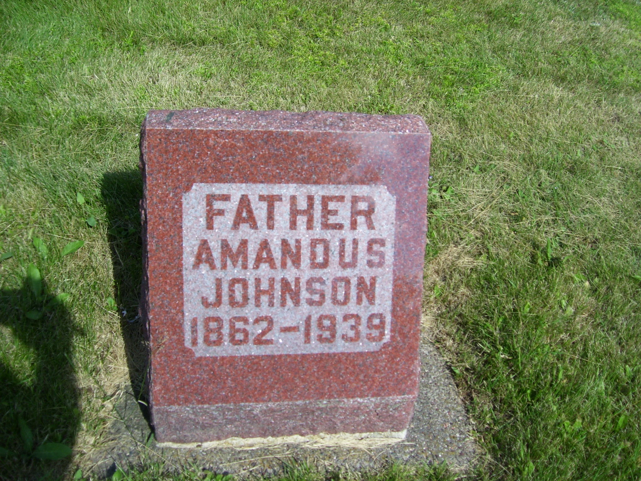 Amandus Johnson headstone