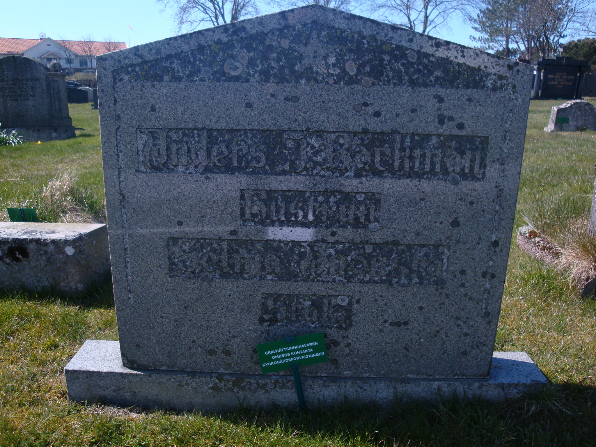 Anders Johan Bäckman gravsten