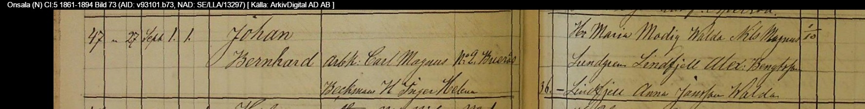Födda Onsala 1867