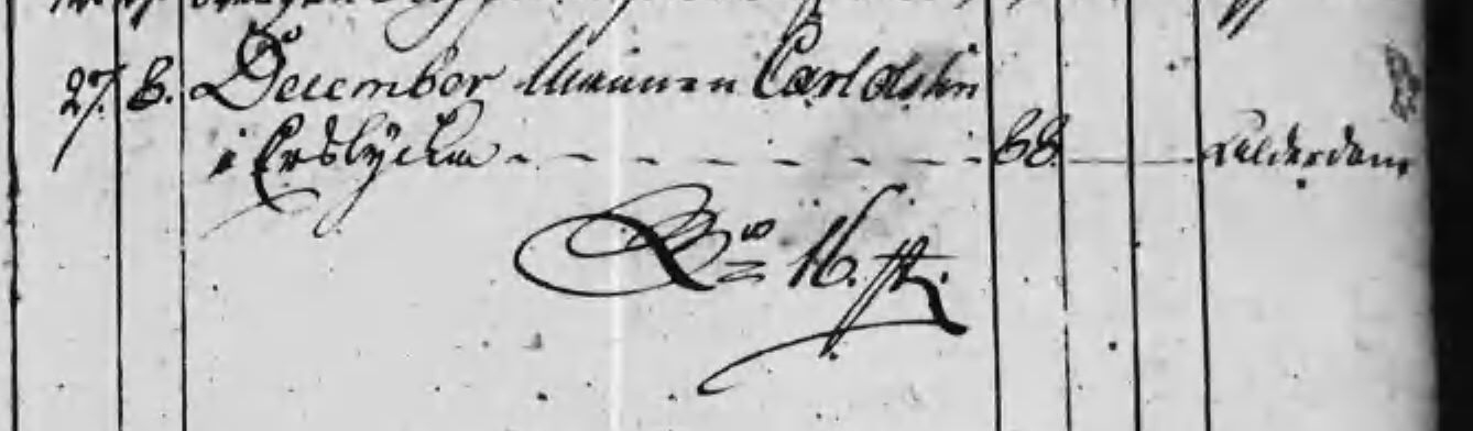 döda Lycke 1771