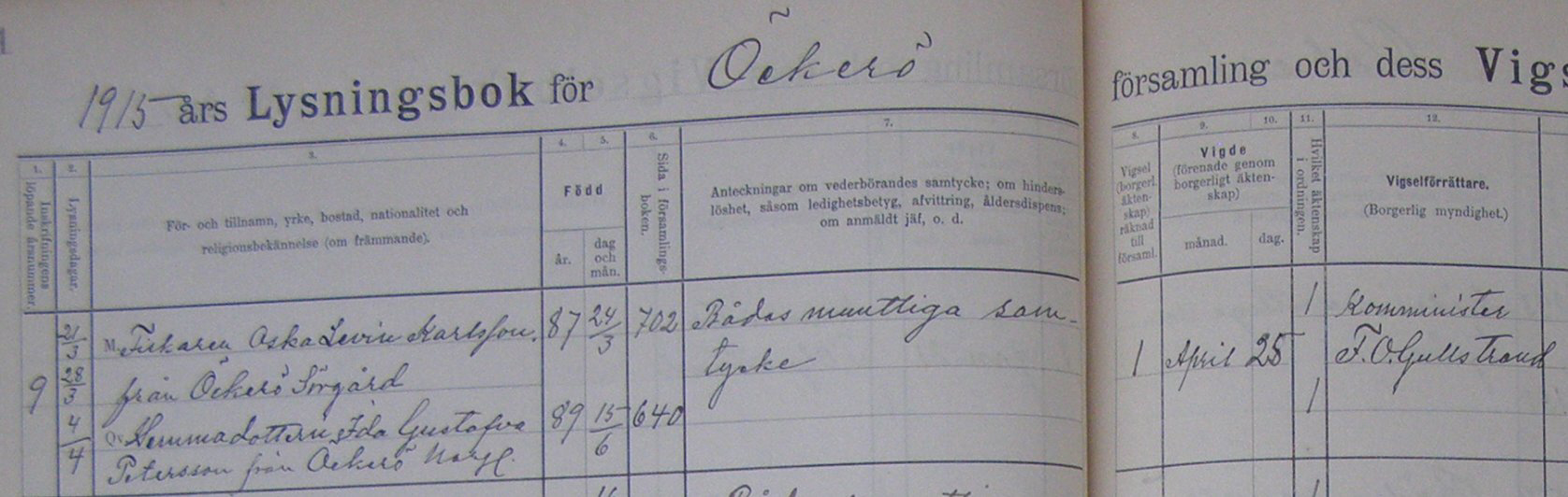 Lysningsbok Öckerö