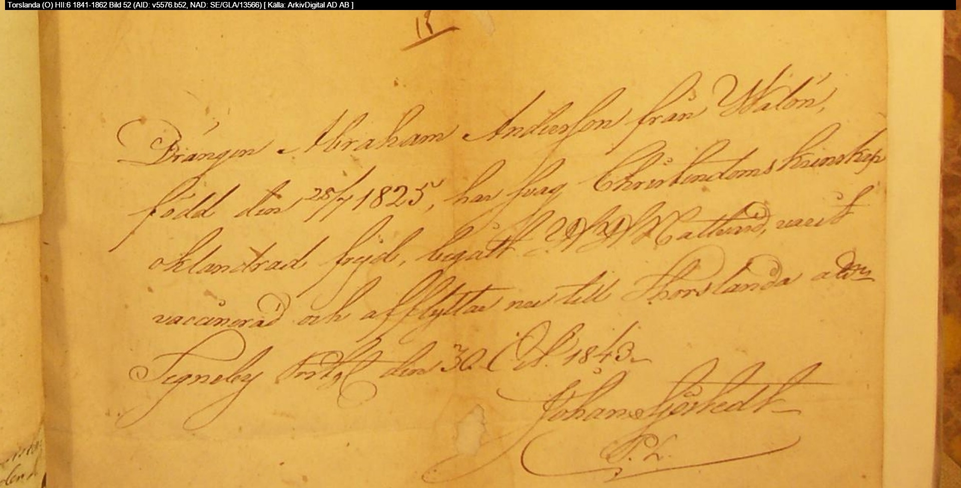 Torslanda inflyttade 1841-62