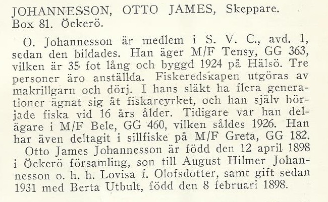 Johannesson, Otto James