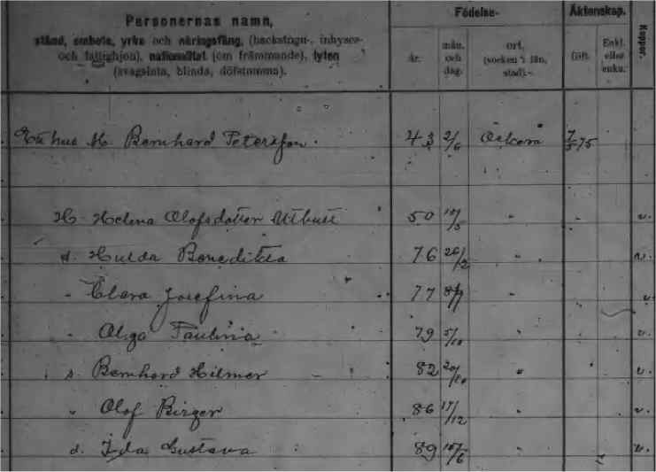 Husförhör 1891
