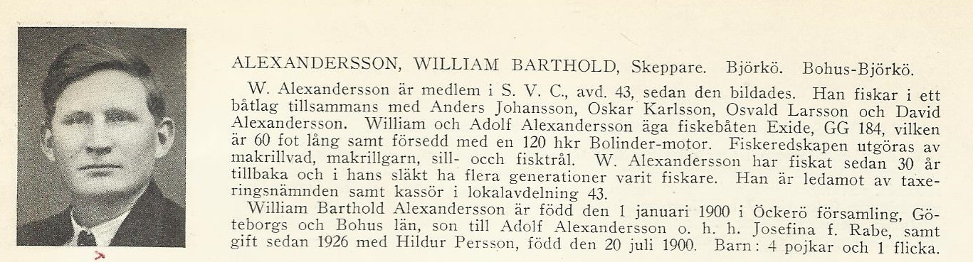 Alexandersson, William Barthold