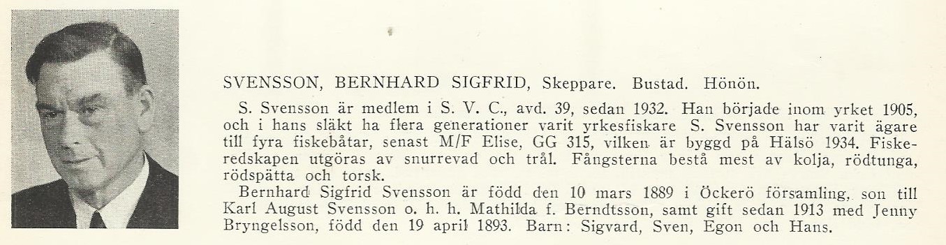 Svensson Bernhard Sigfrid..