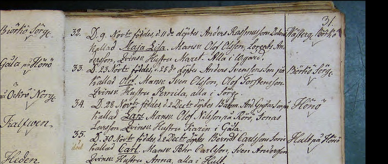 Maja Lisa Andersdotter född 1781 Västberga Björkö Öckerö-C-3-1779-1835-Bild-20-sid-31