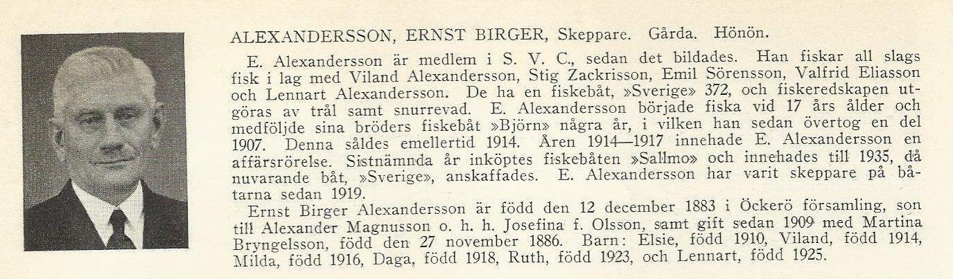 Alexandersson, Ernst Birger