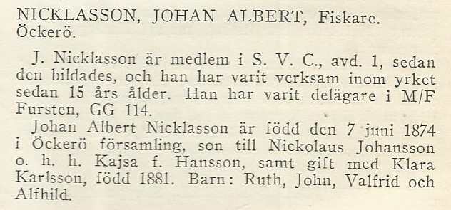 Nicklasson, Johan Albert