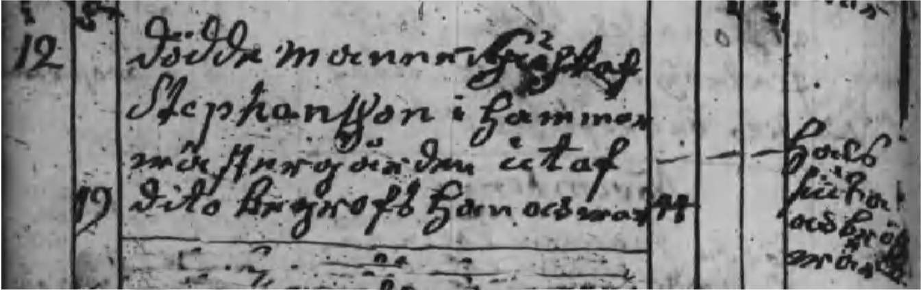 Dödboken Harestad 1769