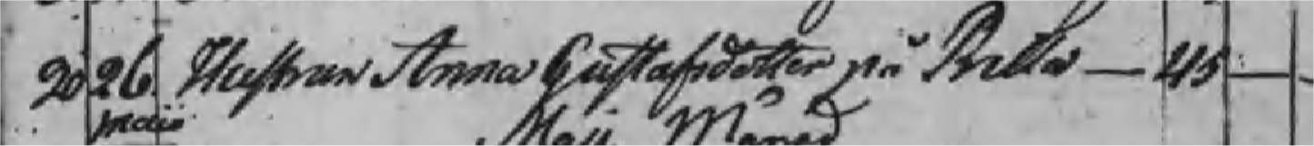 Dödboken Harestad 1807