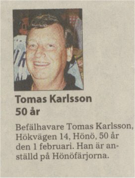 Tomas Karlsson 50 år