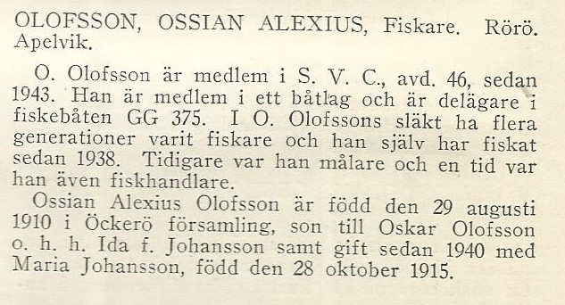 Olofsson, Ossian Alexius