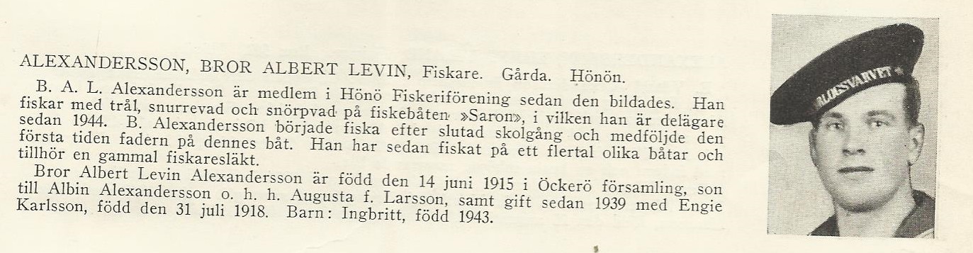Alexandersson, Bror Albert Levin