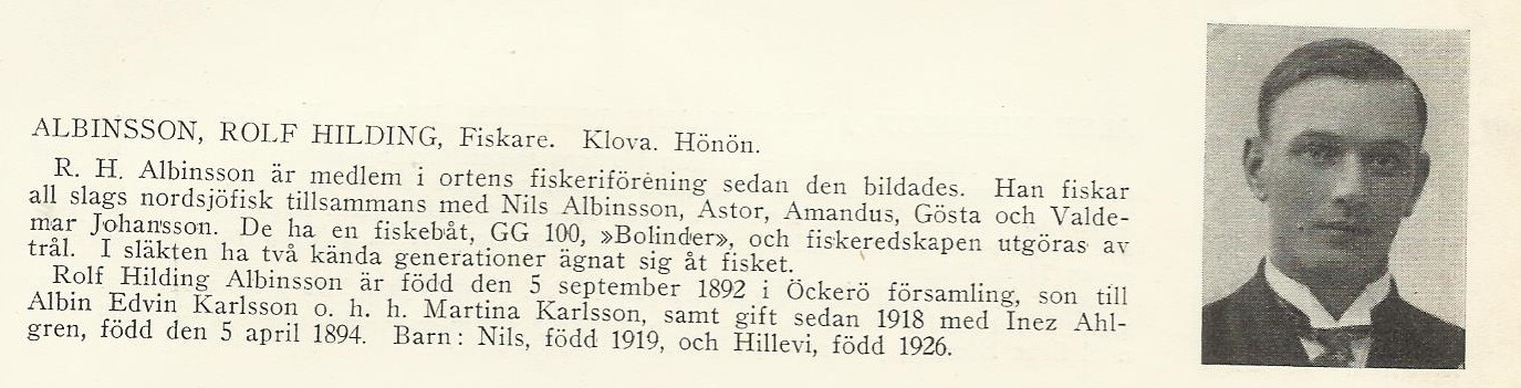 Albinsson Rolf Hilding
