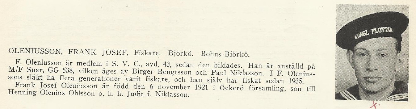 Oleniusson, Frank Josef