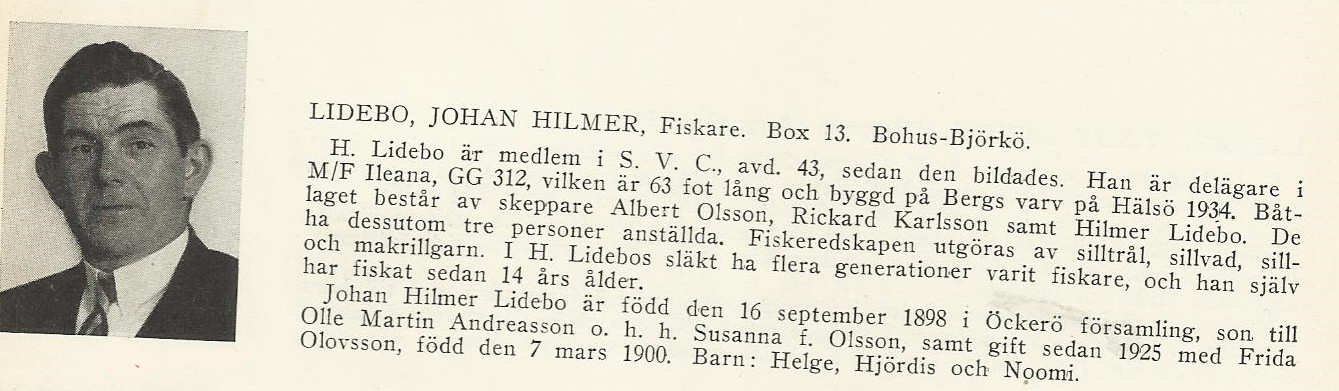 Lidebo, Johan Hilmer