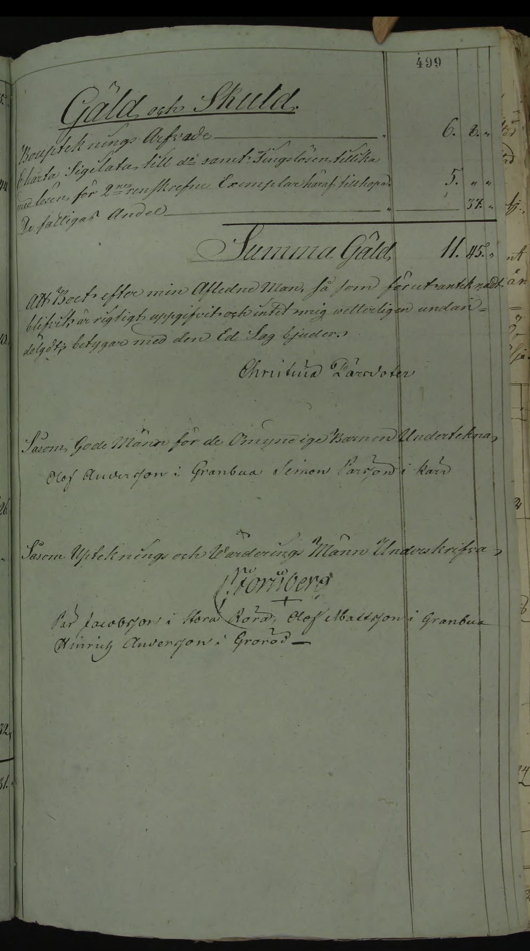 Orusts-och-Tjörns-häradsrätt-O-FII-9-1816-1820-Bild-2550-Sida-499
