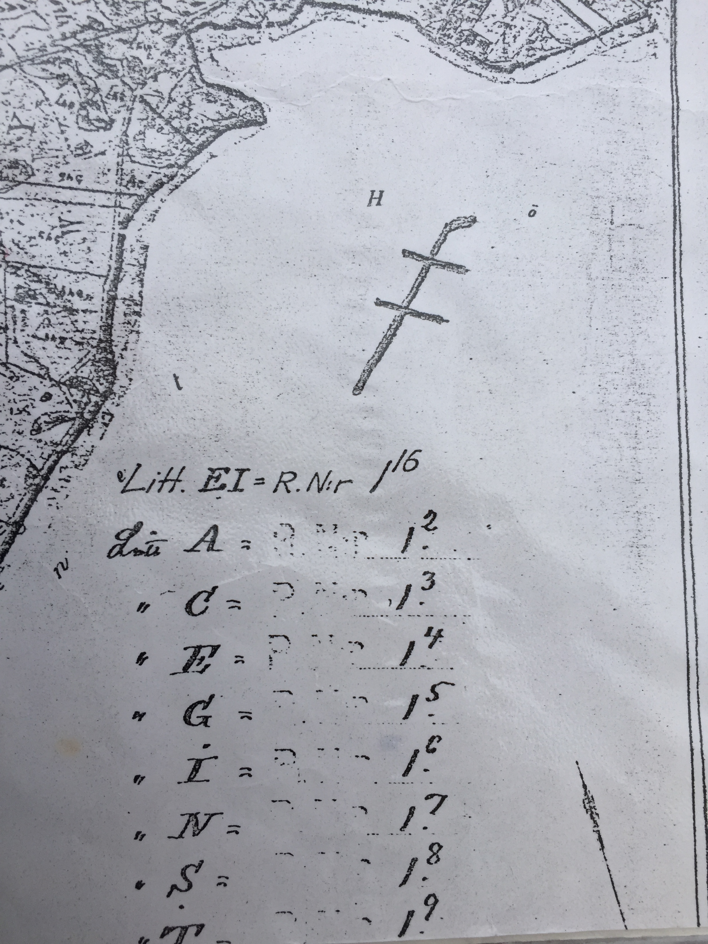 Bomärke på Karta över 1:16